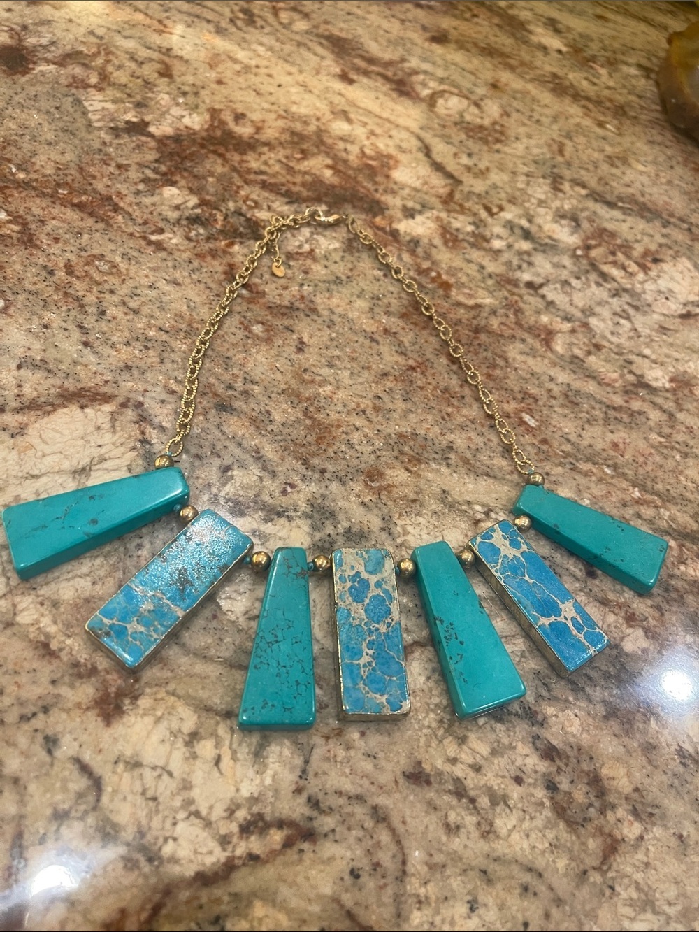 Blue Stone Statement Necklace - Women Jewelry